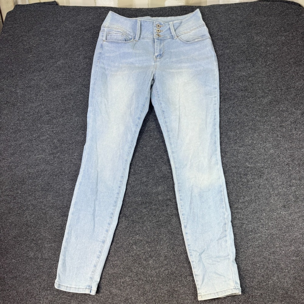 California Vintage Jeans Women 9/29 Light Blue Denim Skinny Leg Distinct Waist
